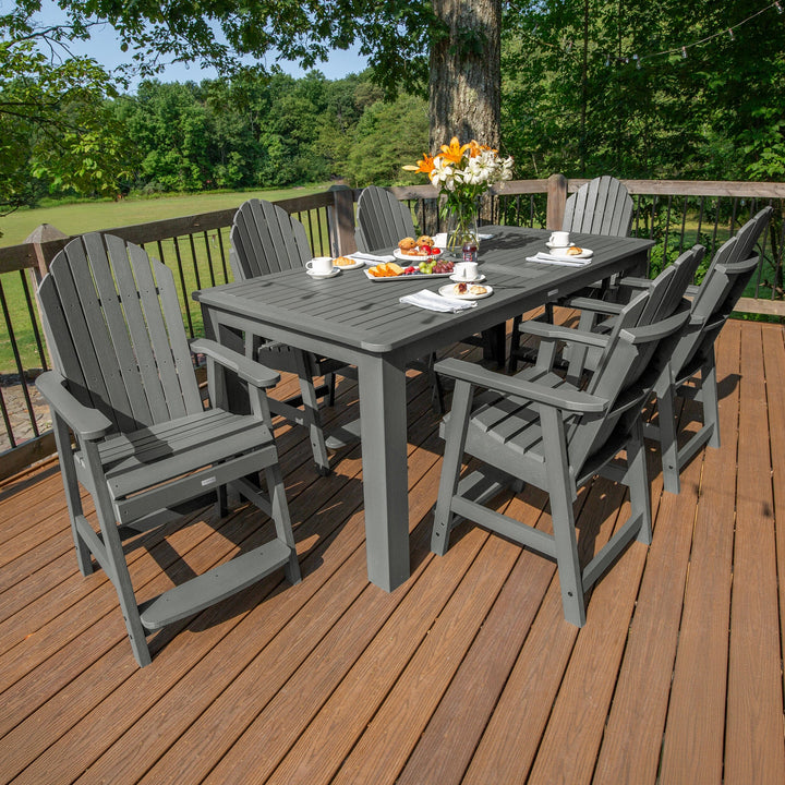 Hamilton 7pc Outdoor Dining Set 42in x 84in - Counter Height Dining Highwood USA