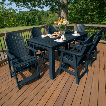 Hamilton 7pc Outdoor Dining Set 42in x 84in - Counter Height Dining Highwood USA