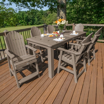 Hamilton 7pc Outdoor Dining Set 42in x 84in - Counter Height Dining Highwood USA