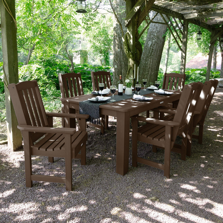 Lehigh 7pc Rectangular Outdoor Dining Set 42in x 72in - Dining Height Dining Highwood USA