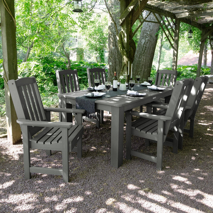 Lehigh 7pc Rectangular Outdoor Dining Set 42in x 72in - Dining Height Dining Highwood USA