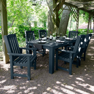 Lehigh 7pc Rectangular Outdoor Dining Set 42in x 72in - Dining Height Dining Highwood USA