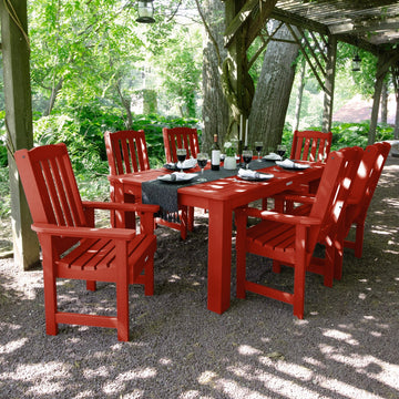 Lehigh 7pc Rectangular Outdoor Dining Set 42in x 72in - Dining Height Dining Highwood USA