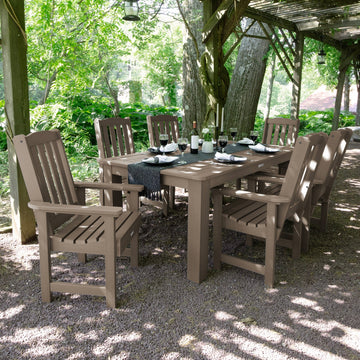 Lehigh 7pc Rectangular Outdoor Dining Set 42in x 72in - Dining Height Dining Highwood USA