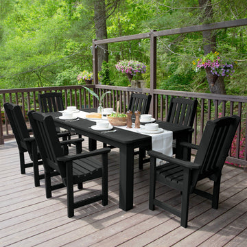 Lehigh 7pc Rectangular Outdoor Dining Set 42in x 84in - Dining Height Dining Highwood USA