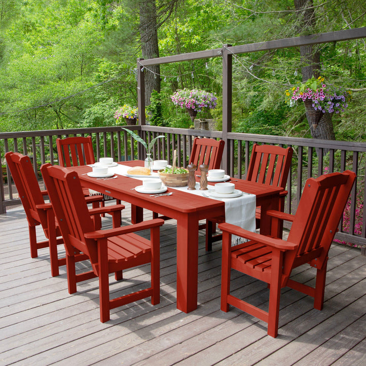 Lehigh 7pc Rectangular Outdoor Dining Set 42in x 84in - Dining Height Dining Highwood USA