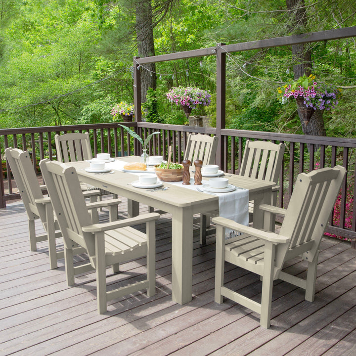 Lehigh 7pc Rectangular Outdoor Dining Set 42in x 84in - Dining Height Dining Highwood USA