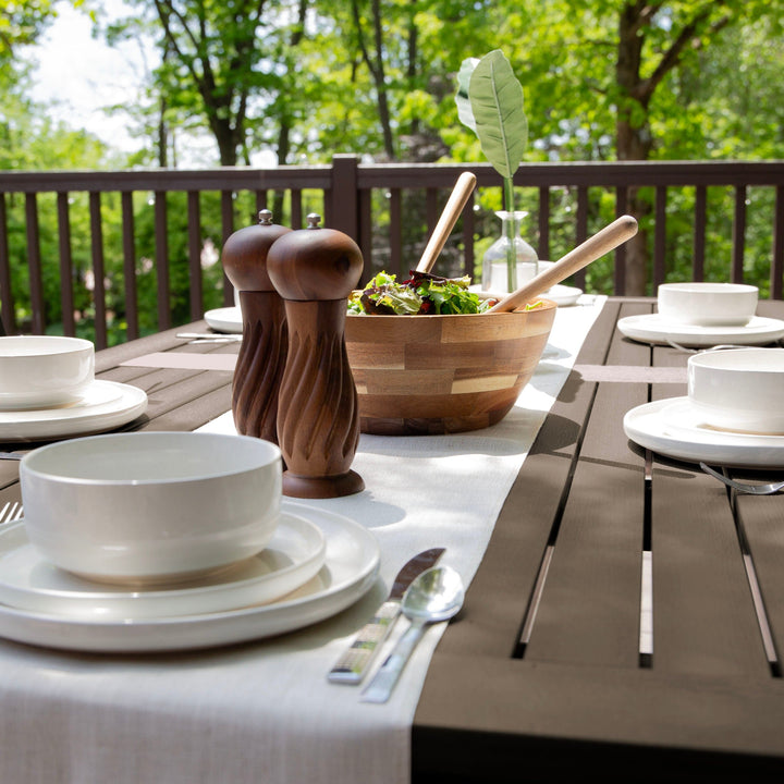 Lehigh 7pc Rectangular Outdoor Dining Set 42in x 84in - Dining Height Dining Highwood USA