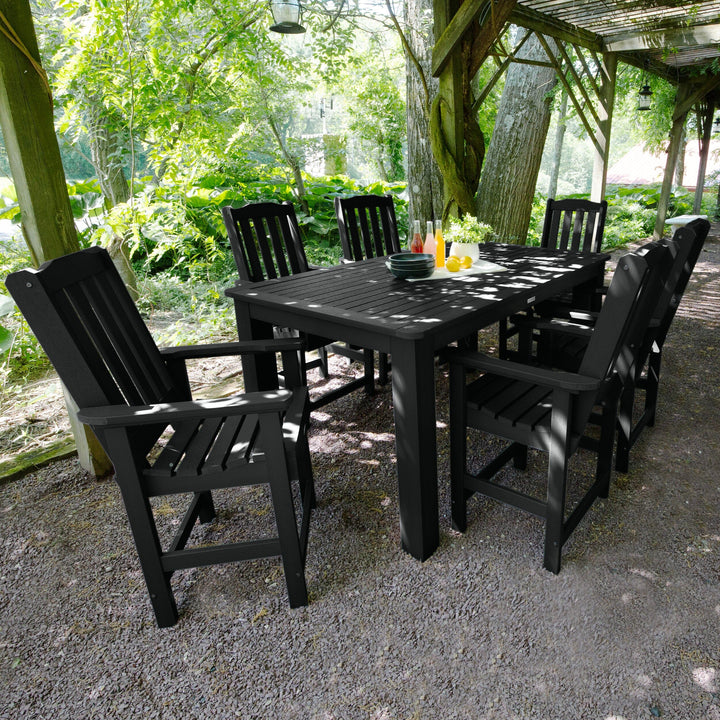 Lehigh 7pc Rectangular Outdoor Dining Set 42in x 72in - Counter Height Dining Highwood USA