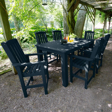 Lehigh 7pc Rectangular Outdoor Dining Set 42in x 72in - Counter Height Dining Highwood USA