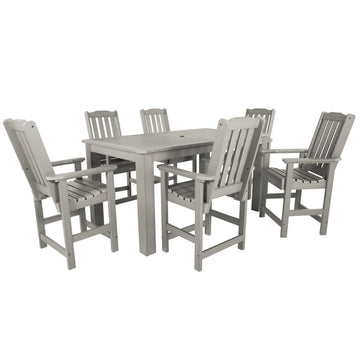 Lehigh 7pc Rectangular Outdoor Dining Set 42in x 72in - Counter Height Dining Highwood USA Harbor Gray
