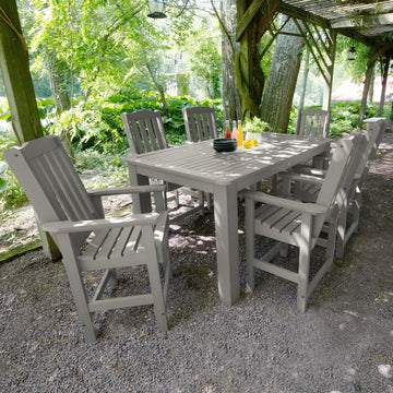 Lehigh 7pc Rectangular Outdoor Dining Set 42in x 72in - Counter Height Dining Highwood USA