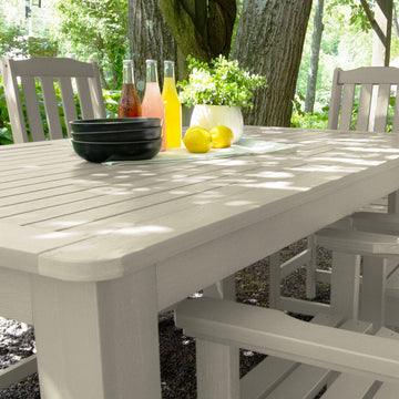 Lehigh 7pc Rectangular Outdoor Dining Set 42in x 72in - Counter Height Dining Highwood USA