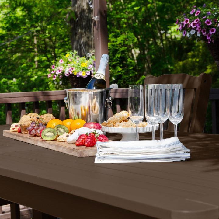 Lehigh 7pc Rectangular Outdoor Dining Set 42in x 84in - Counter Height Dining Highwood USA