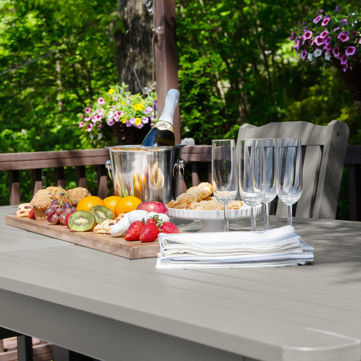 Lehigh 7pc Rectangular Outdoor Dining Set 42in x 84in - Counter Height Dining Highwood USA