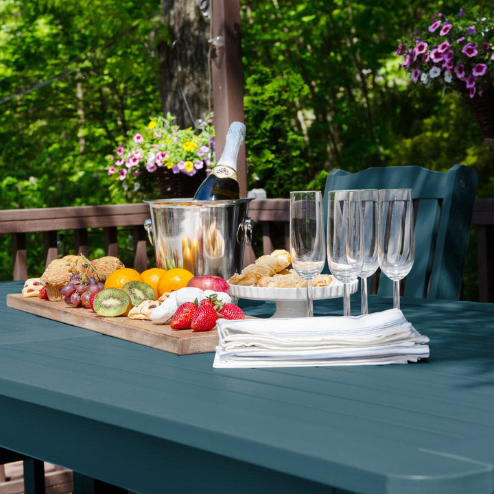 Lehigh 7pc Rectangular Outdoor Dining Set 42in x 84in - Counter Height Dining Highwood USA