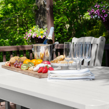 Lehigh 7pc Rectangular Outdoor Dining Set 42in x 84in - Counter Height Dining Highwood USA