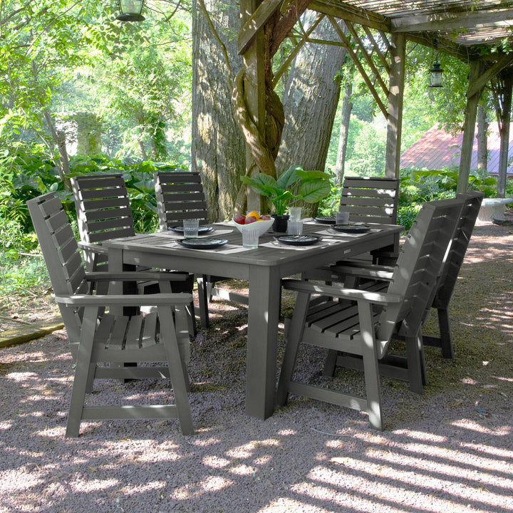 Weatherly 7pc Rectangular Dining Set 42in x 72in - Dining Height Dining Highwood USA