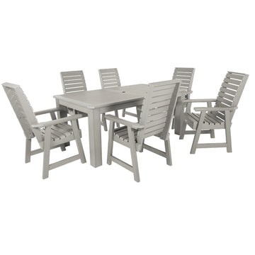 Weatherly 7pc Rectangular Dining Set 42in x 72in - Dining Height Dining Highwood USA Harbor Gray