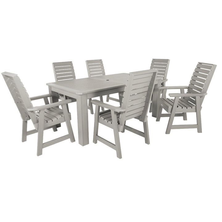 Weatherly 7pc Rectangular Dining Set 42in x 72in - Dining Height Dining Highwood USA Harbor Gray
