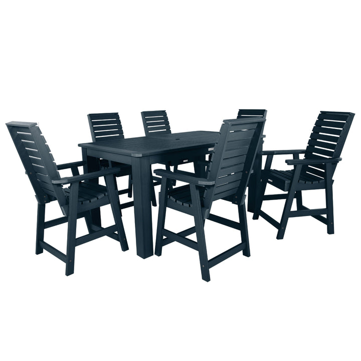 Weatherly 7pc Rectangular Dining Set 42in x 72in - Counter Height Dining Highwood USA Federal Blue