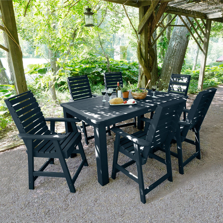 Weatherly 7pc Rectangular Dining Set 42in x 72in - Counter Height Dining Highwood USA