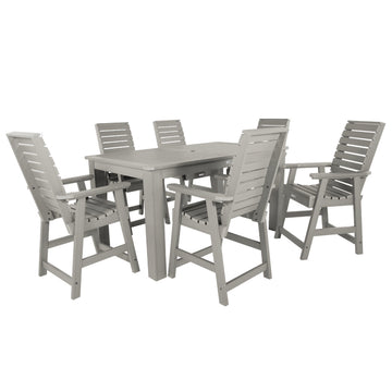 Weatherly 7pc Rectangular Dining Set 42in x 72in - Counter Height Dining Highwood USA Harbor Gray