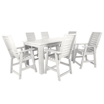 Weatherly 7pc Rectangular Dining Set 42in x 72in - Counter Height Dining Highwood USA White