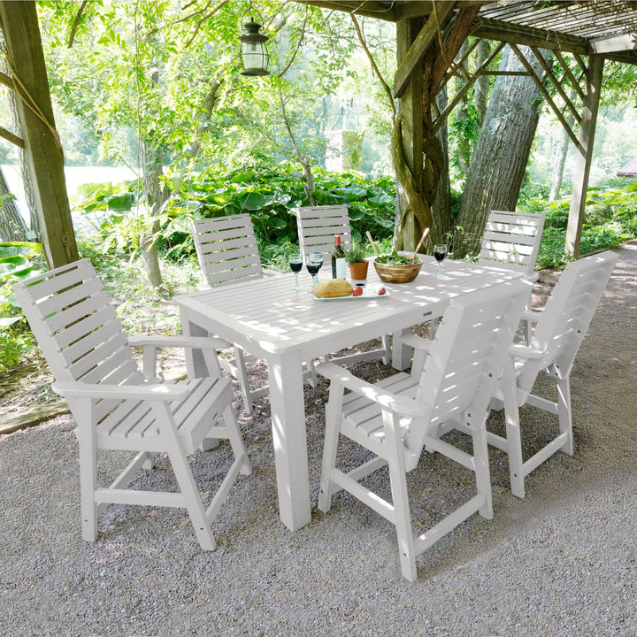 Weatherly 7pc Rectangular Dining Set 42in x 72in - Counter Height Dining Highwood USA