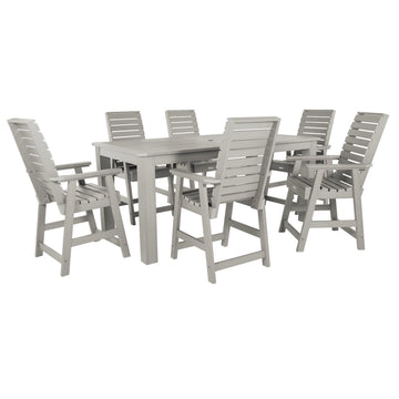 Weatherly 7pc Counter height Dining Set (42” x 84”) Dining Highwood USA Harbor Gray