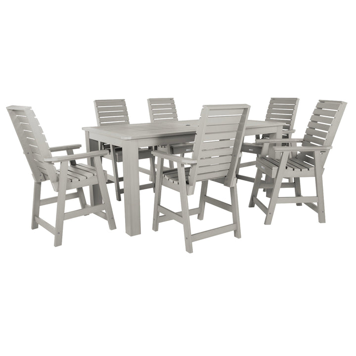 Weatherly 7pc Counter height Dining Set (42” x 84”) Dining Highwood USA Harbor Gray