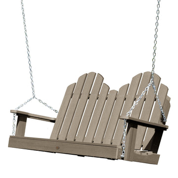 Classic Westport Porch Swing BenchSwing Highwood USA Woodland Brown