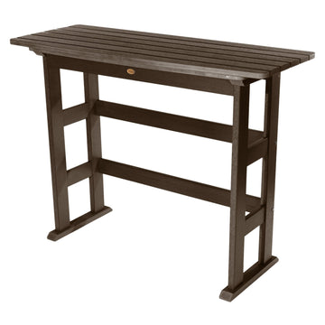 Refurbished Lehigh Bar Height Balcony Table Balcony Table Highwood USA Weathered Acorn