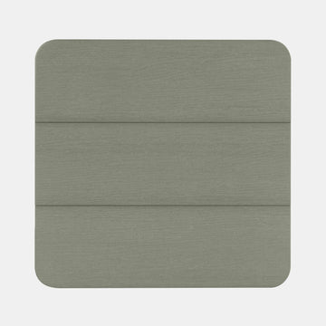 Top view of Italica Modern side table in Eucalyptus green