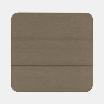 Top view of Italica Modern side table in Woodland brown