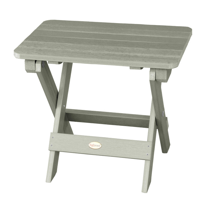 Refurbished Folding Adirondack Side Table Outdoor Furniture Highwood USA Eucalyptus