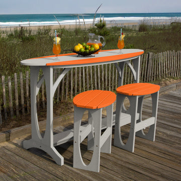 Shoreline 3-Piece Bar Height Balcony Set Dining Bahia Verde Outdoors