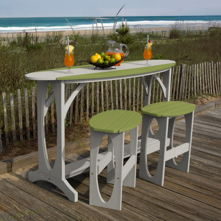 Shoreline 3-Piece Bar Height Balcony Set Dining Bahia Verde Outdoors