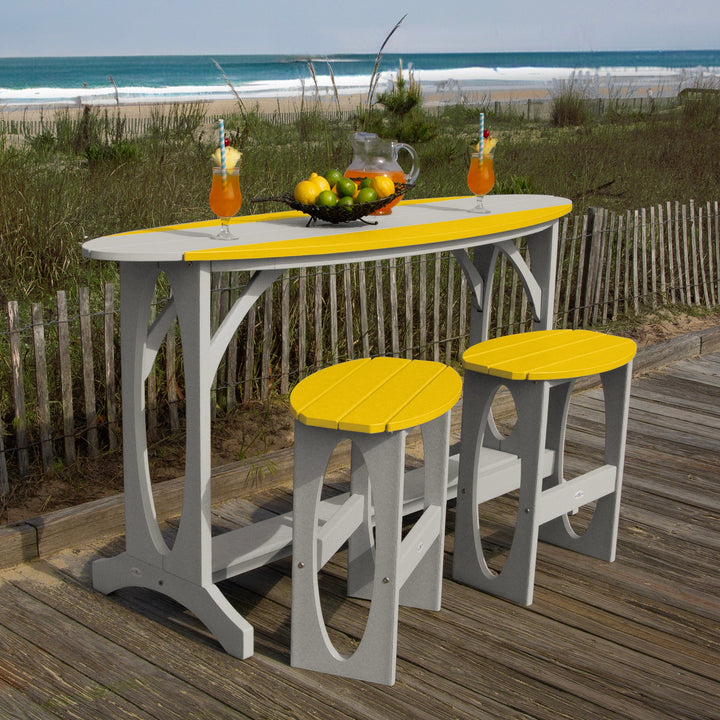 Shoreline 3-Piece Bar Height Balcony Set Dining Bahia Verde Outdoors