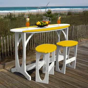 Shoreline 3-Piece Bar Height Balcony Set Dining Bahia Verde Outdoors