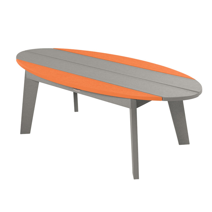 Shoreline Coffee Table Table Bahia Verde Outdoors Citrus Orange Cove Gray