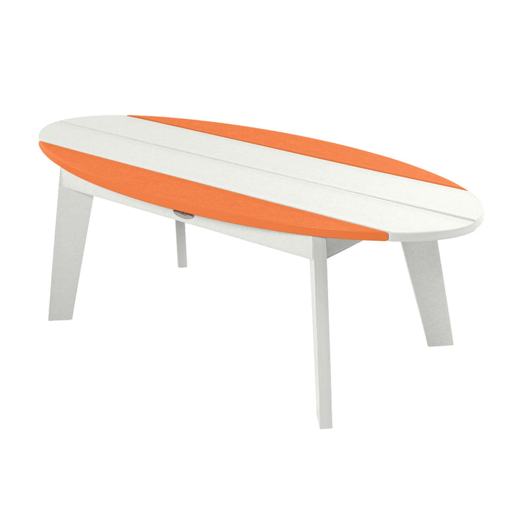Shoreline Coffee Table Table Bahia Verde Outdoors Citrus Orange White