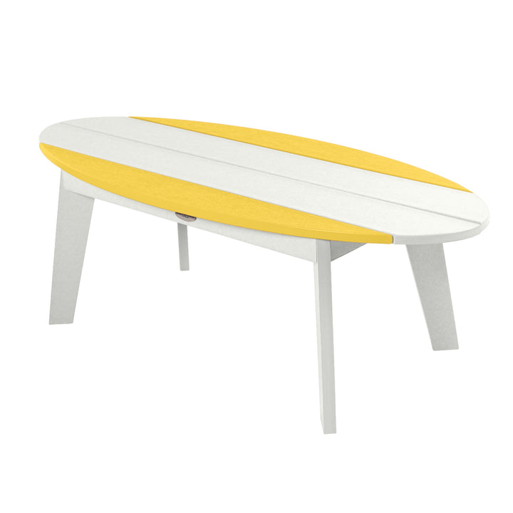 Shoreline Coffee Table Table Bahia Verde Outdoors Sunbeam Yellow White