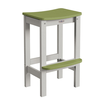Shoreline Backless Bar-Height Stool Dining Bahia Verde Outdoors Palm Green Cove Gray