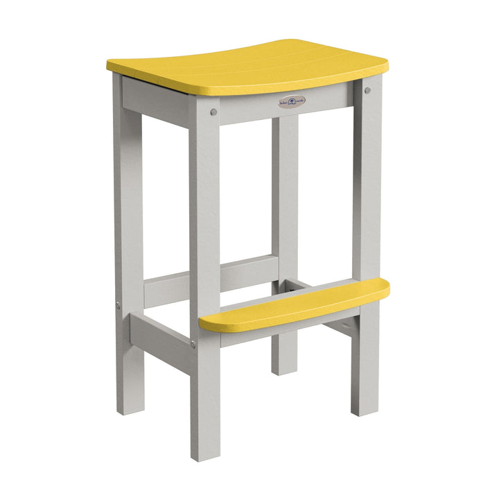 Shoreline Backless Bar-Height Stool Dining Bahia Verde Outdoors Sunbeam Yellow Cove Gray