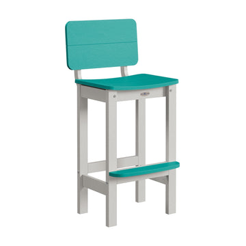 Shoreline Bar-Height Stool Dining Bahia Verde Outdoors Seaglass Blue Cove Gray