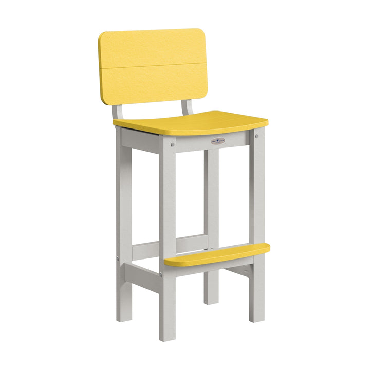 Shoreline Bar-Height Stool Dining Bahia Verde Outdoors Sunbeam Yellow Cove Gray
