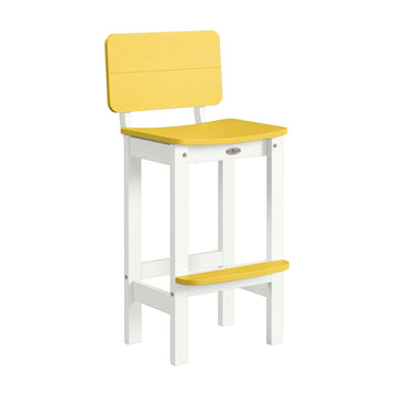 Shoreline Bar-Height Stool Dining Bahia Verde Outdoors Sunbeam Yellow Coconut White