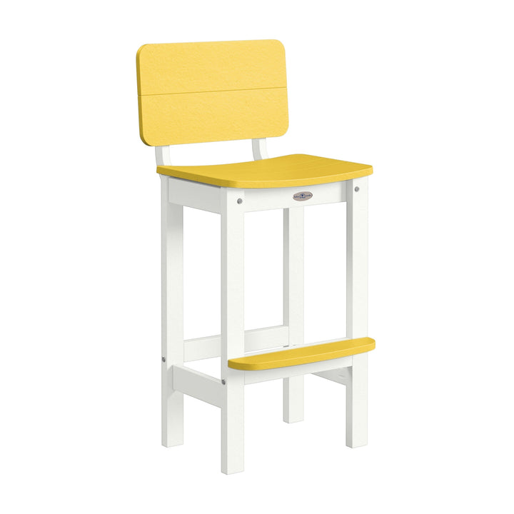Shoreline Bar-Height Stool Dining Bahia Verde Outdoors Sunbeam Yellow Coconut White