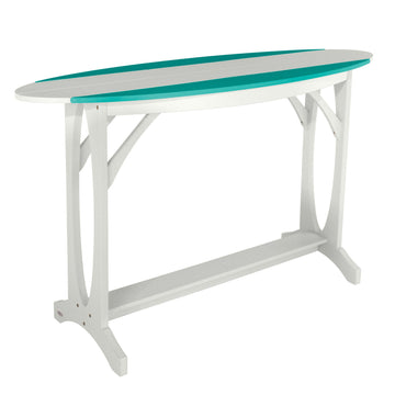 Shoreline Bar-Height Table Dining Bahia Verde Outdoors Seaglass Blue White